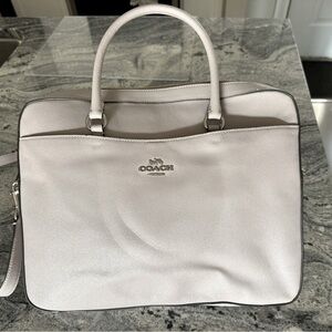 Coach leather computer bag.